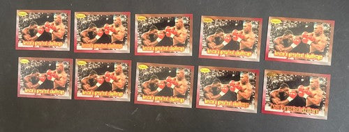 1996 RINGSIDE MIKE TYSON PROMO 10 BOXING CARD Lot Frank Bruno MINT 10 Cards