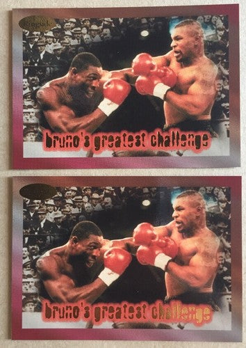 1996 RINGSIDE MIKE TYSON PROMO 10 BOXING CARD Lot Frank Bruno MINT 10 Cards