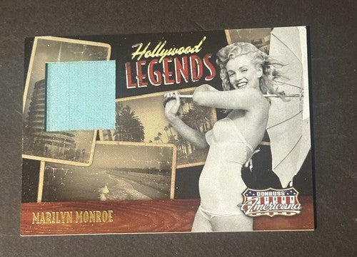 MARILYN MONROE WORN RELIC SWATCH CARD 2009 Panini HOLLYWOOD LEGENDS /500 Mint