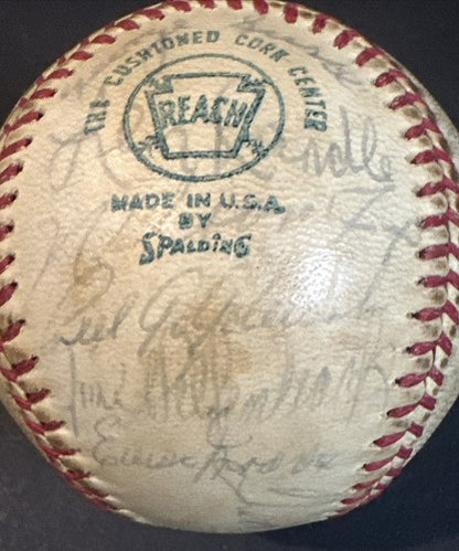 1971 Washington Senators Team Signed A.L Baseball Ted Williams Nelson Fox JSA