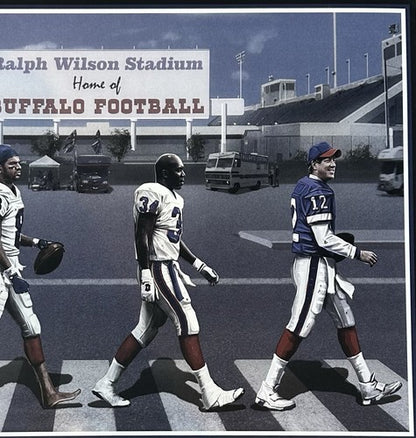 Buffalo Bills Bison 16x20 Litho Photo Bruce Smith Jim Kelly Thurman Thomas Reed