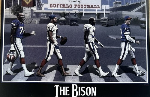 Buffalo Bills Bison 16x20 Litho Photo Bruce Smith Jim Kelly Thurman Thomas Reed