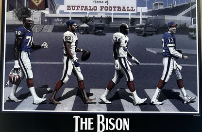 Buffalo Bills Bison 16x20 Litho Photo Bruce Smith Jim Kelly Thurman Thomas Reed