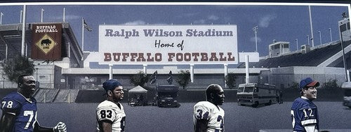 Buffalo Bills Bison 16x20 Litho Photo Bruce Smith Jim Kelly Thurman Thomas Reed