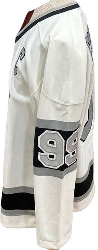 Wayne Gretzky Signed Kings Authentic CCM Jersey Auto Fight Strap Goldin Coa