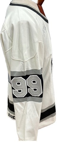 Wayne Gretzky Signed Kings Authentic CCM Jersey Auto Fight Strap Goldin Coa