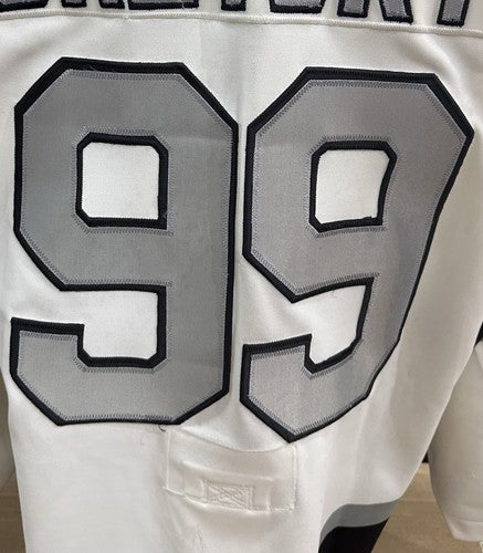 Wayne Gretzky Signed Kings Authentic CCM Jersey Auto Fight Strap Goldin Coa
