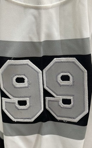 Wayne Gretzky Signed Kings Authentic CCM Jersey Auto Fight Strap Goldin Coa