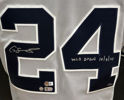 Gary Sanchez Signed Majestic Authentic Yankees Jersey /24 MLB Debut Auto Steiner