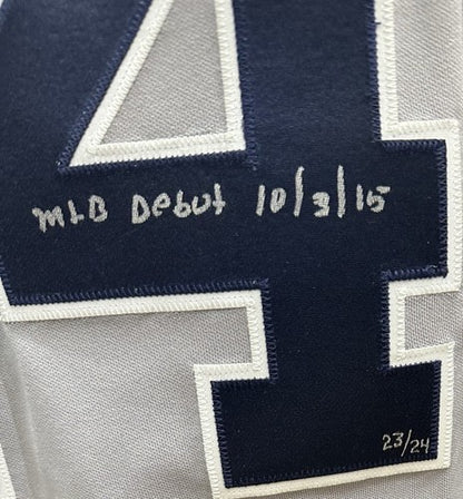 Gary Sanchez Signed Majestic Authentic Yankees Jersey /24 MLB Debut Auto Steiner