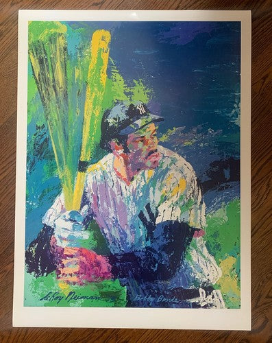 Bobby Bonds NY Yankees Leroy Neiman Original 1975 Litho Poster Vintage Rare