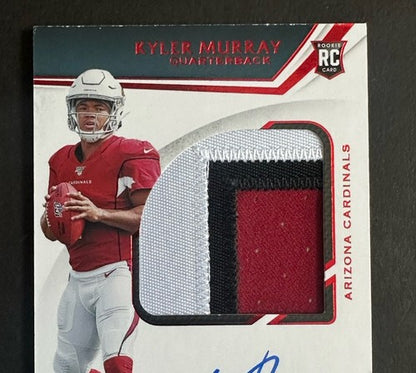2019 Panini Limited Kyler Murray  RPA Rookie Jumbo Patch On Card AUTO  /15