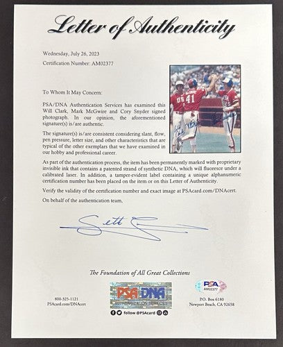 Mark McGwire Will Clark Signed 8x10 Framed Photo 1984 USA Olympics Auto PSA