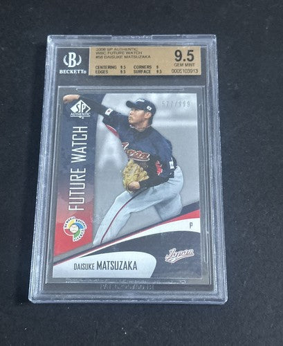 DAISUKE MATSUZAKA 2006 SP AUTHENTIC FUTURE WATCH ROOKIE /999 #56 Bgs 9.5 Mint