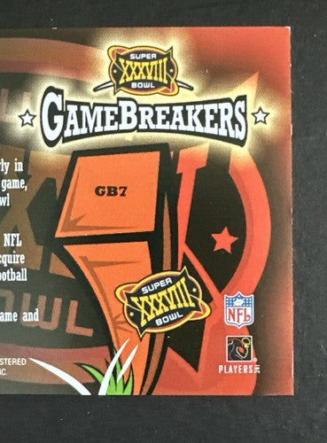 2004 Topps Super Bowl XXXVIII Game Used End Zone Pylon Deshaun Foster Panthers
