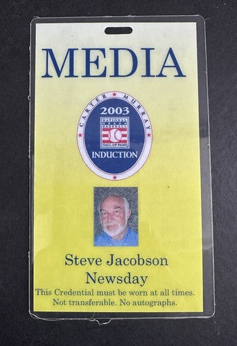 2003 Baseball Hall Of Fame Induction Media Press Pass Ticket HOF Gary Carter