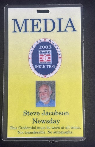 2003 Baseball Hall Of Fame Induction Media Press Pass Ticket HOF Gary Carter