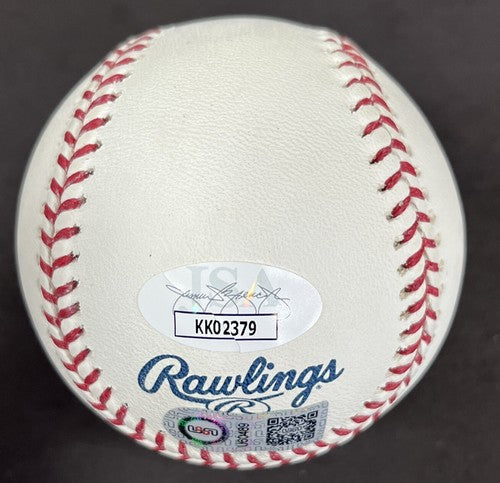 Ronald Acuna Jr. Braves Signed 2018 NL ROY Logo Baseball JSA COA Mint autograph