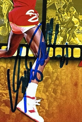 Dominique Wilkins Signed 8x10 Framed Photo Hawks PSA 10 Gem Mint Auto LOA HOF