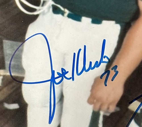 NY Jets signed 16x20 Photo Stock Exchange Floor Framed 4 Auto Joe Klecko JSA