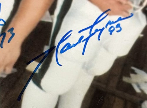 NY Jets signed 16x20 Photo Stock Exchange Floor Framed 4 Auto Joe Klecko JSA