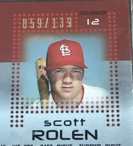 2004 Topps Finest Scott Rolen GOLD Xfractor #12 Cardinals /139 Mint Sealed HOF
