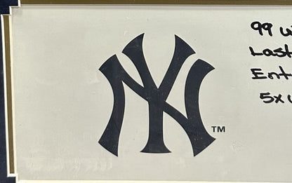 Mariano Rivera Signed Framed Photo Suede Mound Rubber HOF 8 Stat Auto Steiner