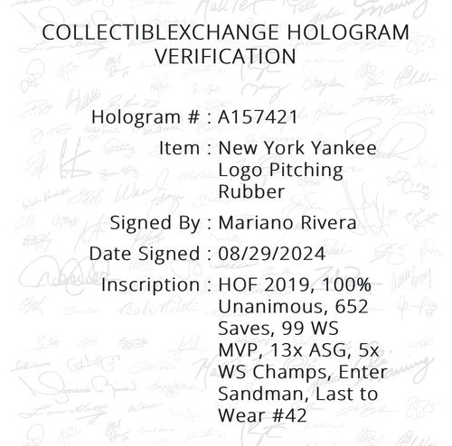 Mariano Rivera Signed Framed Photo Suede Mound Rubber HOF 8 Stat Auto Steiner