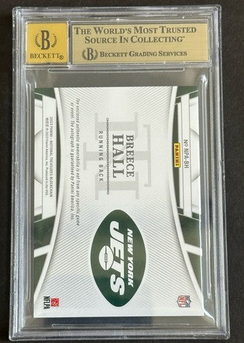 BREECE HALL National Treasures Rookie Blockchain Nike Patch 1/1 Auto Bgs 9.5 /10