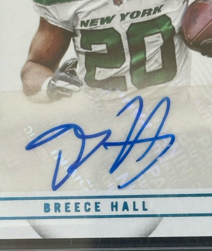 BREECE HALL National Treasures Rookie Blockchain Nike Patch 1/1 Auto Bgs 9.5 /10