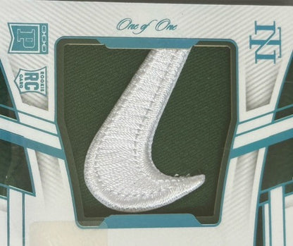 BREECE HALL National Treasures Rookie Blockchain Nike Patch 1/1 Auto Bgs 9.5 /10