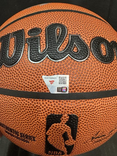 Victor Wembanyama Signed Wilson I/Basketball Spurs Rookie Auto Fanatics COA ROY