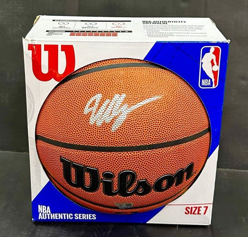 Victor Wembanyama Signed Wilson I/Basketball Spurs Rookie Auto Fanatics COA ROY