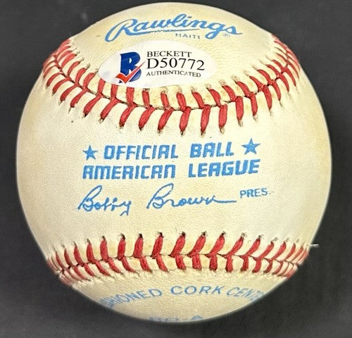 Roger Clemens Signed Official AL Baseball Red Sox Early Rookie Autograph BAS COA
