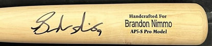 Brandon Nimmo Signed Marucci Game Model Bat NY Mets Autograph Fanatics MLB COA