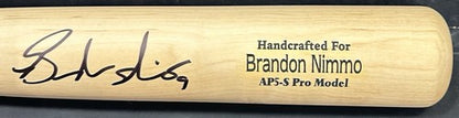 Brandon Nimmo Signed Marucci Game Model Bat NY Mets Autograph Fanatics MLB COA