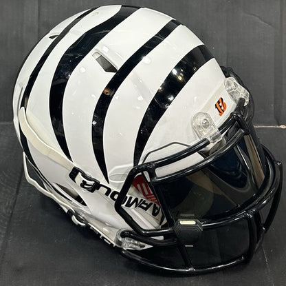 Cincinnati Bengals White Custom Pro Authentic FS Helmet W/ Visor Under Armour