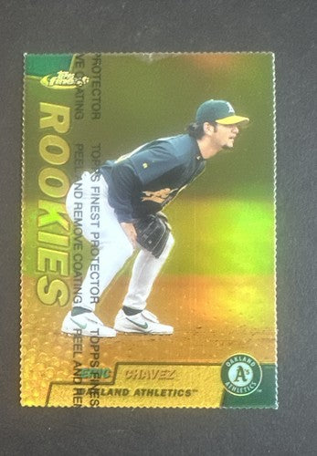 1999 Topps Finest Eric Chavez Rookies  #283 Gold Refractor Rookie /100 Mint  Rc