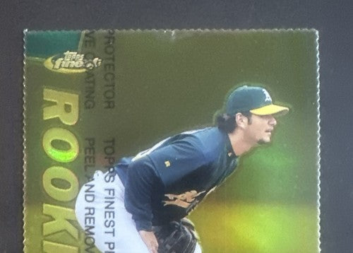 1999 Topps Finest Eric Chavez Rookies  #283 Gold Refractor Rookie /100 Mint  Rc