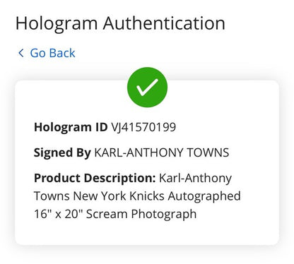 Karl Anthony Towns Signed 16x20 Framed Scream Photo NY Knicks Auto Fanatics COA