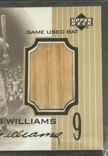 Ted Williams 1999 Upper Deck Piece History 500 HR Game Used Bat BGS 8.5 Nm - Mt