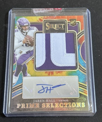 JAREN HALL 2023 SELECT PRIME RPA ROOKIE PATCH TIE DYE RC AUTO /25 Mint Sealed
