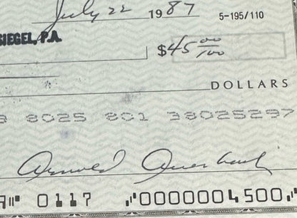 Red Auerbach SIGNED CHECK Boston Celtics Gm PSA Certified Mint Auto HOF