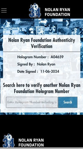 1969 NLCS Game #3 Ticket Stub Mets Nolan Ryan 1st Playoff Win Auto Ryan Holo Coa