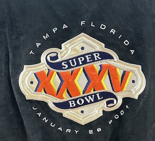 Giants Ravens Super Bowl XXXV Carl Banks G-III Suede Jacket NFL Licensed New Tag