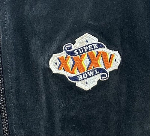 Giants Ravens Super Bowl XXXV Carl Banks G-III Suede Jacket NFL Licensed New Tag