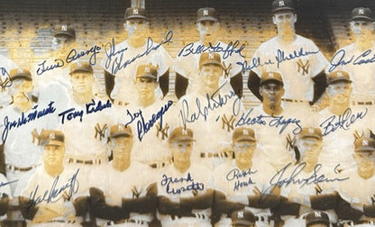 Yankees 1961 WS Team Signed 16x20 Framed Photo 34 Auto Maris Mantle JSA LOA HOF