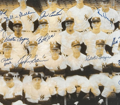 Yankees 1961 WS Team Signed 16x20 Framed Photo 34 Auto Maris Mantle JSA LOA HOF