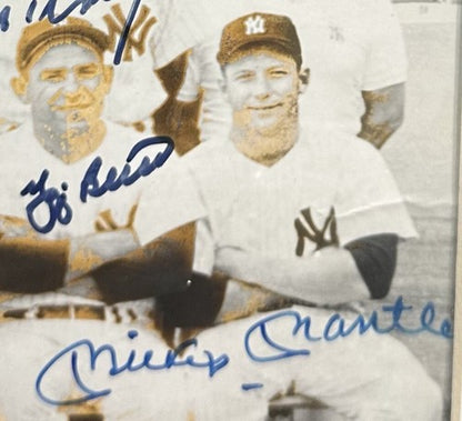Yankees 1961 WS Team Signed 16x20 Framed Photo 34 Auto Maris Mantle JSA LOA HOF