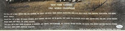 Yankees 1961 WS Team Signed 16x20 Framed Photo 34 Auto Maris Mantle JSA LOA HOF